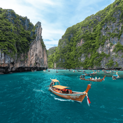 Phi Phi Island Bamboo Island Sunset Maiton Island Seanery Speed Catamaran